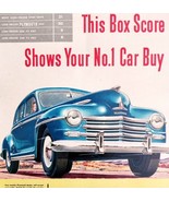 1947 Chrysler Plymouth Automobile Advertisement Box Score Quality Chart ... - $41.18 CAD