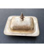 Vintage Sheffield Silver Plate Butter Dish Marked Glass Insert 340 - £18.66 GBP