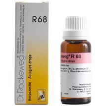 3x Dr Reckeweg Germany R68 Shingles Skin Rash Drops 22ml | 3 Pack - £19.87 GBP