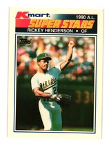 1990 Topps Kmart Super Stars #23 Rickey Henderson Oakland Athletics - £2.34 GBP
