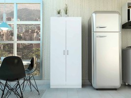 63" Classic White Pantry Cabinet with Two Full Size Doors - $8,146.62 MXN