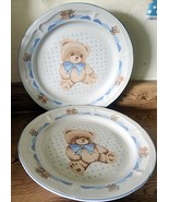 Tienshan Theodore Bear Stoneware Dinner Plates 10.25 Inch Set Of 2 Read ... - $231.33 MXN