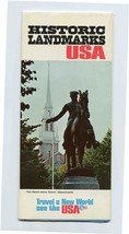 Historic Landmarks USA Brochure with Pictorial Map 1965  - £22.15 GBP