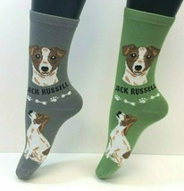 2 PAIRS Foozys Women&#39;s Socks JACK RUSSELL, Canine Collection, Dog Print,... - £7.05 GBP