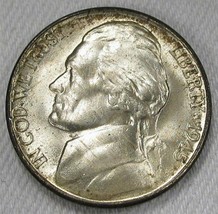 1945-S Silver Jefferson Nickel GEM UNC Nice Original Bloom AD698 - $17.35