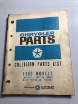 1965 Chrysler collision parts list - $17.72