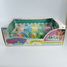 Tyco 1989 Quints Bed Time For 5 Complete Crib Set With Teddy Bears in Bo... - $63.65