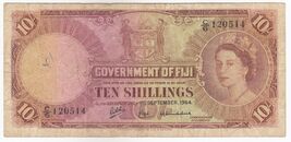 Fiji, 1964, Gouvernement De Fiji, 5 Shillings, P52d, XF, Rare - $172.07