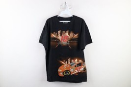 Y2K NASCAR Mens Large Faded Spell Out All Over Print Carl Edwards Racing T-Shirt - £27.15 GBP