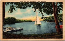 Scenic Gulf Lake near Battle Creek Michigan Postcard PC99 - £3.94 GBP
