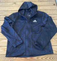 Adidas Men’s Full zip Hoodie  jacket size L Black Cd - $19.70