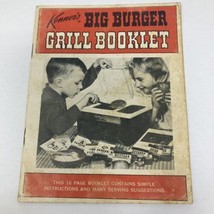 RARE ORIGINAL VINTAGE KENNER&#39;S BIG BURGER GRILL BOOKLET - $14.01