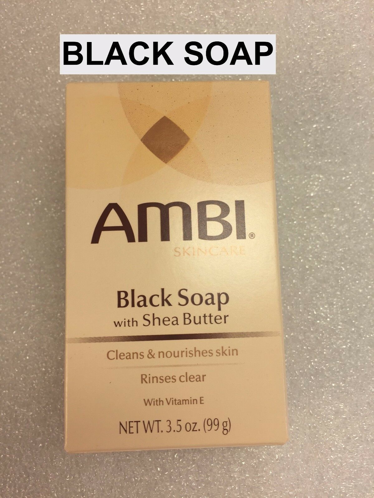 AMBI SKINCARE BLACK SOAP WITH SHEA BUTTER CLEANS &amp; NOURISHES SKIN 3.5 OZ - $3.59