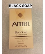 AMBI SKINCARE BLACK SOAP WITH SHEA BUTTER CLEANS &amp; NOURISHES SKIN 3.5 OZ - £2.86 GBP
