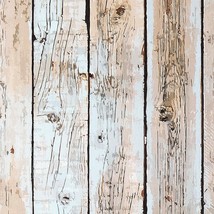 Hellowall Blue Wood Wallpaper Stick And Peel Vintage Wallpaper Distressed Wood - £23.93 GBP