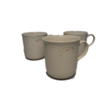 Corelle Calico Rose by Corning Set of 3 Mugs, Sandstone with Green  - $8.73