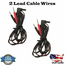 2 Pcs Electrode Lead Cable Wires for 10 TENS 2500 3000 7000 EMS 7500 TWIN STIM - £5.32 GBP