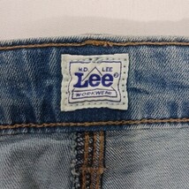 LEE Workwear Mid Rise Medium Denim Skirt Size 2M (36×22) Stretch Slit 112344209 image 3