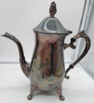 Victorian Silver Plated Coffee Tea Pot Footed Vintage 10 inch Pot - $22.00