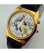 VTG Armitron Sylvester &amp; Tweety Musical Quartz Watch Unisex Gold Tone Ne... - €24,39 EUR