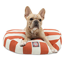 MajesticPet 30 in. Vertical Stripe Round Pet Bed Burnt Orange - Small - $1,703.01 MXN