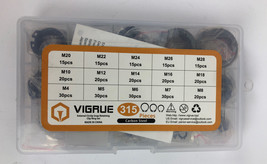 VIGRUE 315 Pieces External Circlip Snap Retaining Clip Ring Set Carbon S... - $17.99
