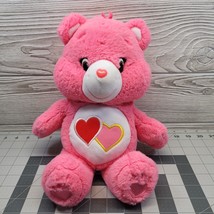 Care Bears Pink Love A Lot Bear Hearts Plush Stuffed Animal Just Play 2015 13 in - £9.38 GBP
