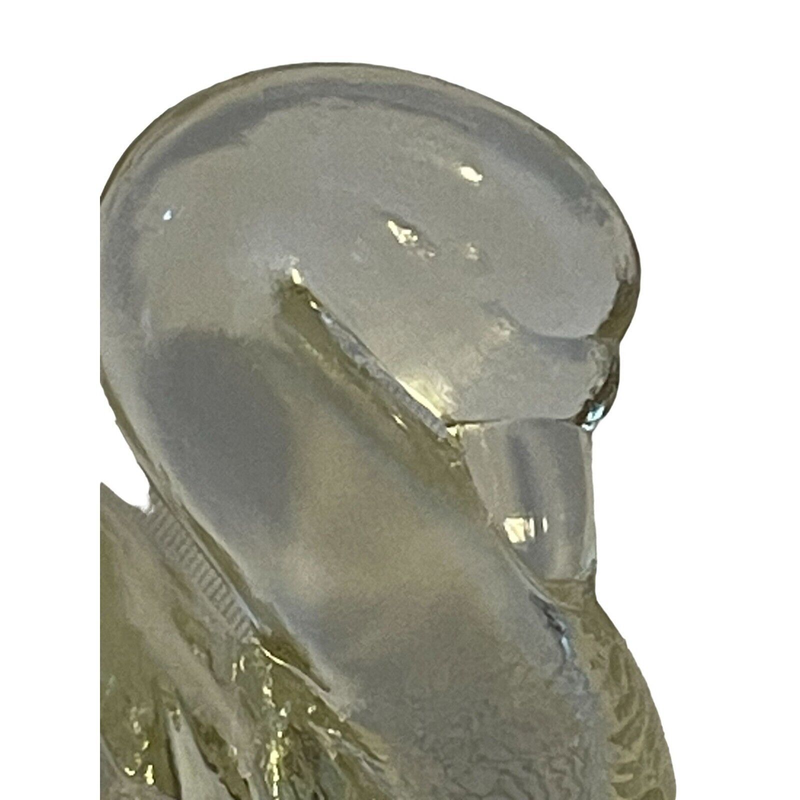 Swan Figurine Clear Glass Bird Birds 3&quot; x 3&quot; x 2&quot; Collectibles Swans Gifts - $8.90
