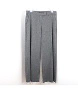 Theory Women&#39;s 2 Gray Virgin Wool Knit Low Rise Wide Straight Leg Trouse... - £25.56 GBP