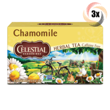 3x Boxes Celestial Seasonings Chamomile Herbal Tea | 20 Bags Each | 0.9oz - £17.26 GBP
