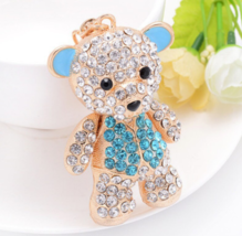 bling Crystal bear Keychain, sparkling bear pendant,  bear keychain purs... - $25.80