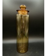 Apothecary Jar Amber Glass 13 1/4” Tall Vintage MCM - $44.54