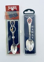 Alaska with Eagle and Hawaii Collectible Souvenir Spoons Silver Tone Lot of Two - £15.48 GBP