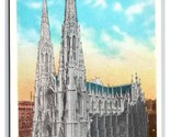 St Patrick&#39;s Cathedral New York City NYC NY UNP WB Postcard S15 - £2.37 GBP