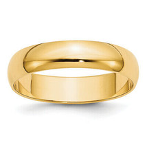 10k Gold 5mm Lightweight Half Round Wedding Band Size 8 1HRL050 - $309.91