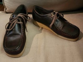 Clarks Women&#39;s Padmora Brown Nubuck Leather Oxford Moccasin Shoes Size 7.5M - $35.00