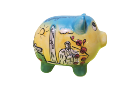 Luke-A-Tuke Piggy Bank 3D Washington DC Souvenir Saving Colorful Kids Sm... - £11.87 GBP