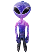 63&quot; GIANT PURPLE GALAXY INFLATABLE ALIEN rainbow festival pool blow up t... - $17.80