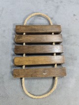 Mid Century Modern MCM Contemporary Teak Wood Trivet 6&quot; X 6.5&quot; - $23.98