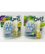Lot 2 Oust Portable Fan Air Fresheners Scented Oil Citrus + Outdoor Scent - $24.99