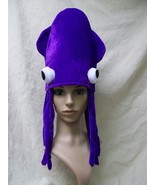 Zany Fun Colorful Purple Squid Hat w/ Eyes Octopus Ocean Creature Festival Beach - $10.95
