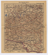 1943 Vintage Wwii Map Of Salzburg Klagenfurt Carinthia Austria - £13.35 GBP