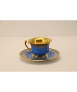 Ambrosius Lamm Dresden Saxony Demitasse Set Gold Gilded Teacup &amp; Saucer - $368.72 CAD