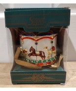 VINTAGE SOPEL CAROUSEL HANDCRAFTED BLOWN &amp; HAND PAINTED ORNAMENT IN BOX - £30.35 GBP