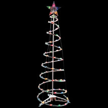 US Seller 4Ft Prelit Spiral Christmas Tree Star Tree Topper Multi Color ... - $83.14