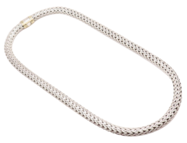 18K Gold 925 Sterling Silver Vintage Necklace JOHN HARDY Designer Woven  NE4298 - $676.38