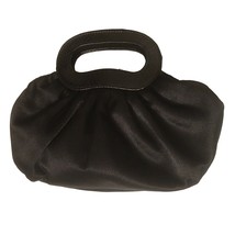 Vintage Purse Black Satin Evening Bag Clutch Small Handbag Bijoux Terner - £11.03 GBP