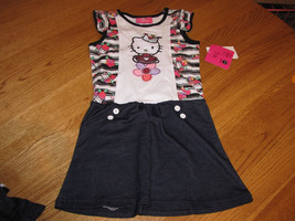 Girls Youth Hello Kitty 4 HK5701900 HK Fltr Sleev Dress W/ Embroidering NWT^^ - £8.27 GBP