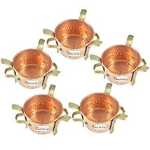 Set of 5 - Prisha India Craft  Handmade Copper Brass Food Warmer Angeeth... - £97.15 GBP