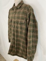 Eddie Bauer Mens LT Windowpane Plaid Fleece Lined Insulated Shirt Jacket - £30.33 GBP